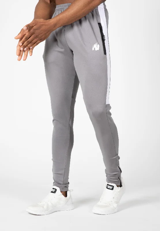 Men's lightweight pleated trousers-Benton Track Pants - Gray