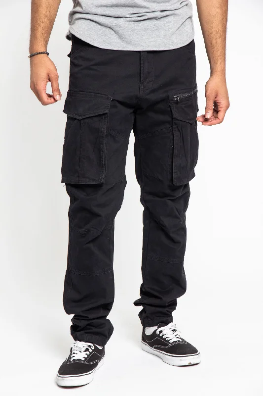 Men's slim tapered jeans-Big Pocket Cargo Pants