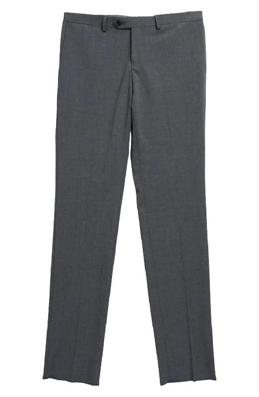 Men's slim ripstop pants-Boys Dress Pants In Mid Grey