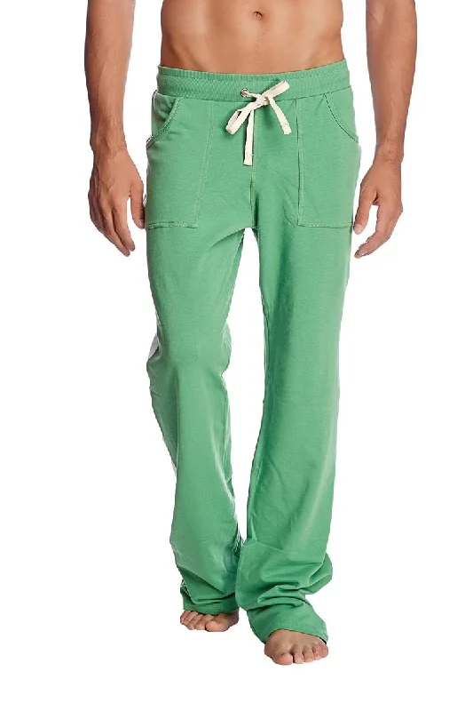 Men's modern linen pants-Eco-Track & Yoga Sweat Pant (Solid Bamboo Green)