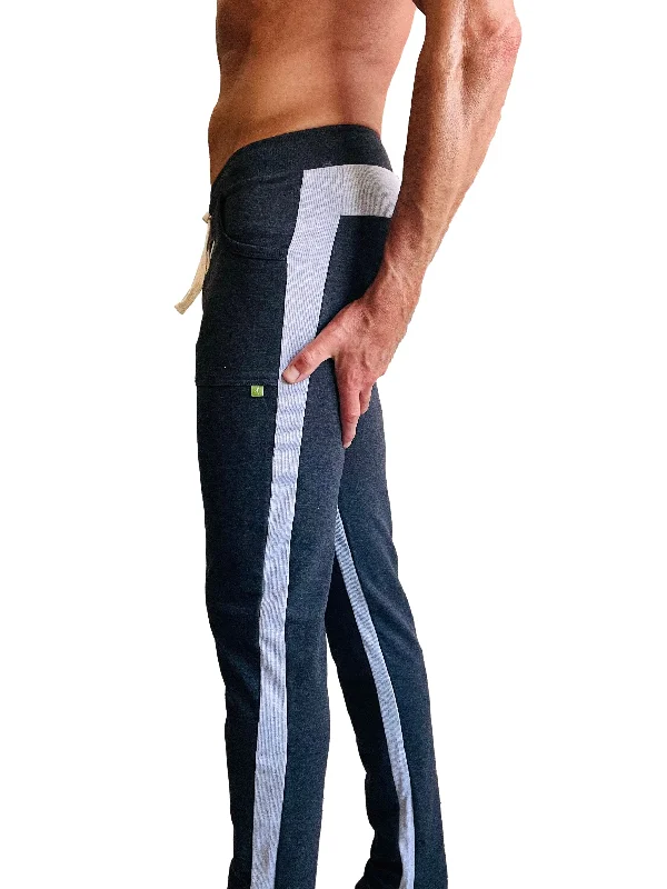 Men's classic corduroy pants-Eco-Track & Yoga Sweat Pant (Charcoal w/Grey)