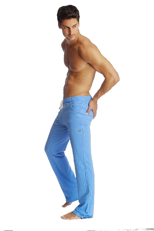 Men's formal linen pants-Eco-Track & Yoga Sweat Pant (Ice Blue)