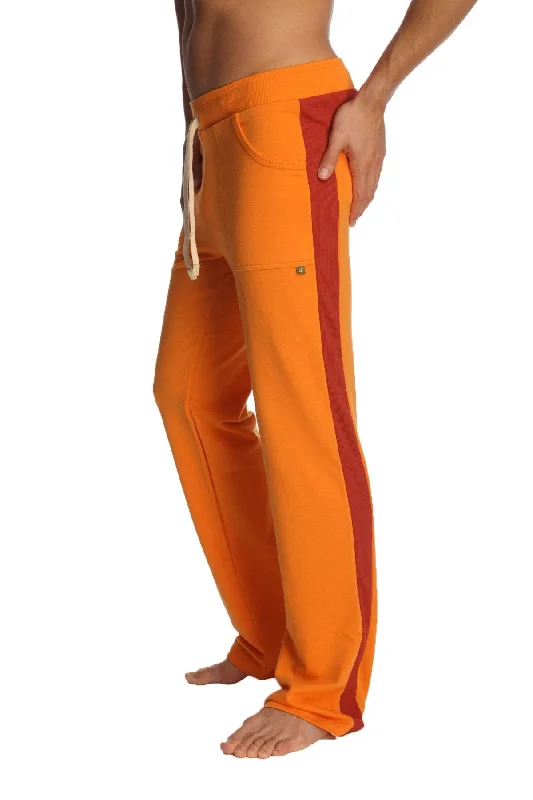 Men's comfy ripstop trousers-Eco-Track & Yoga Sweat Pant (Orange w/Cinnabar)