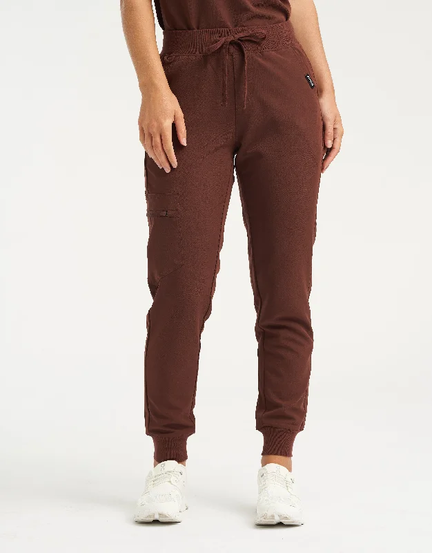 Men's tailored ripstop jeans-Essential Jogger Scrub Pants - Cocoa