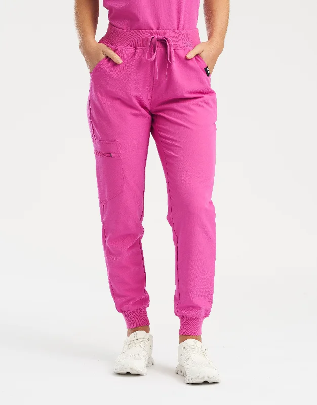 Men's relaxed denim trousers-Essential Jogger Scrub Pants - Just Pink