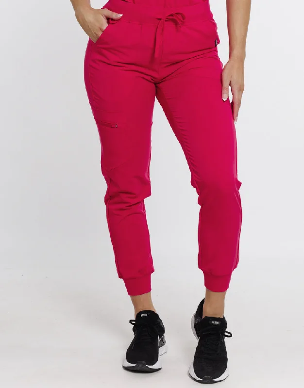 Men's durable denim pants-Essential Jogger Scrub Pants - Magenta Pink