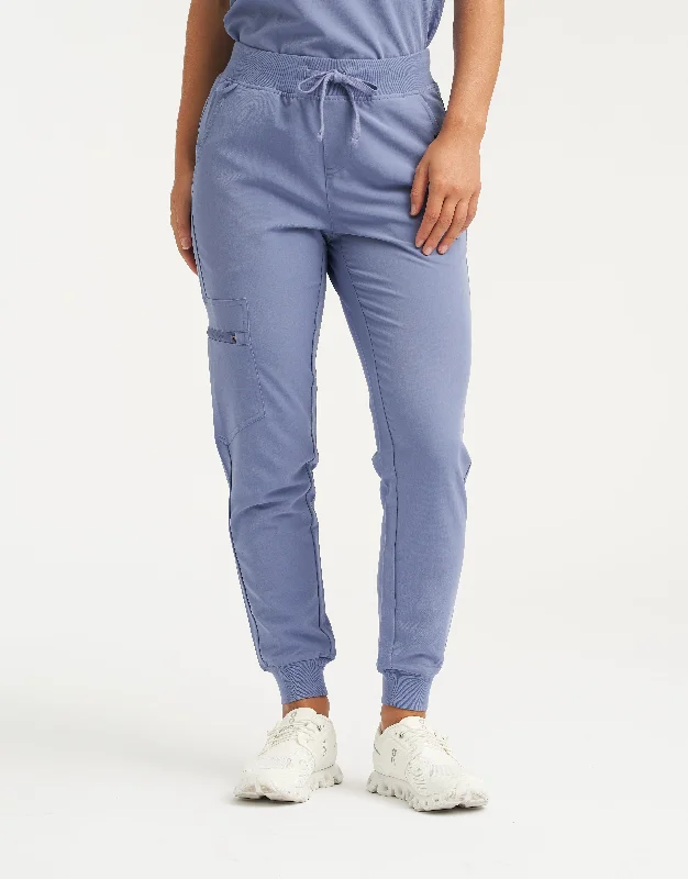 Men's modern linen pants-Essential Jogger Scrub Pants - Nova Blue