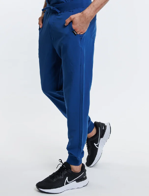 Men's tailored performance trousers-Essential Jogger Scrub Pants - Royal Blue