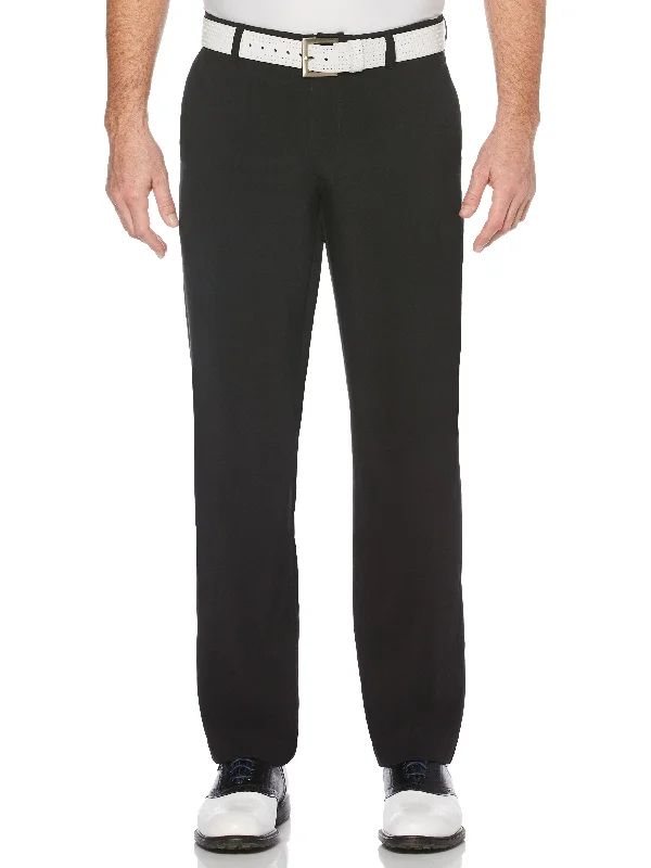 Men's casual travel joggers-Men's Flat Front Active Flex Pant - Black