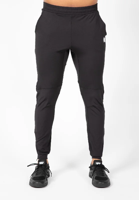 Men's slim tapered jeans-Hamilton Hybrid Pant- Black