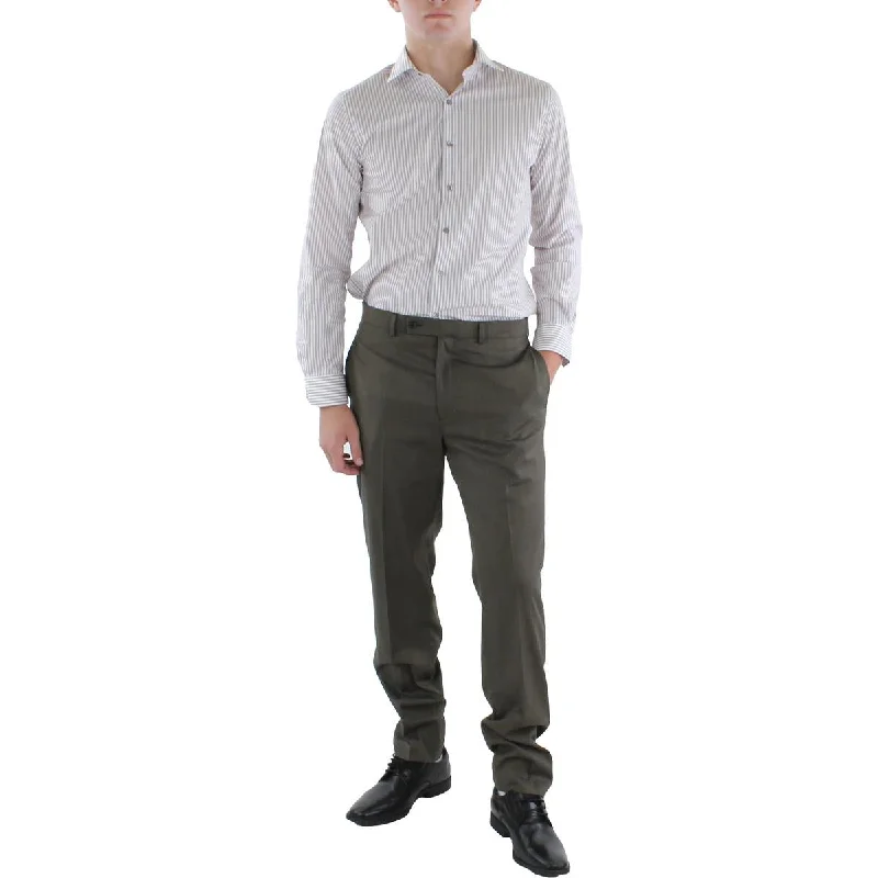 Men's soft cargo jeans-Mens Classic Fit Business Dress Pants