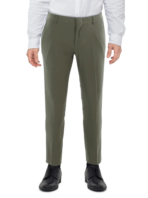 Men's skinny performance pants-Mens Skinny Fit Lightweight Dress Pants