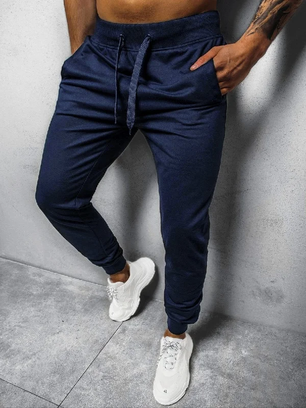 Men's trendy corduroy trousers-Men's Slim Fit Sweat Pants