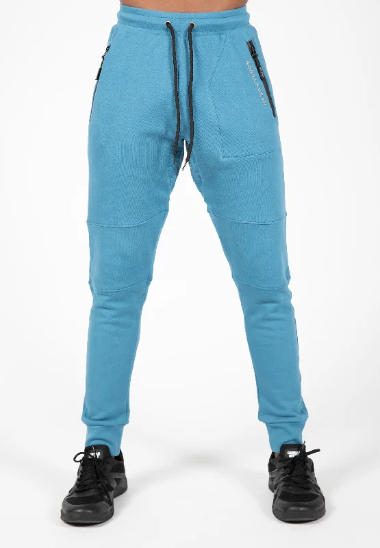 Men's classic pleated trousers-Newark Pants - Blue