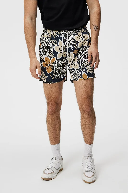 Men's trendy twill joggers-Banks Floral Swim Trunks