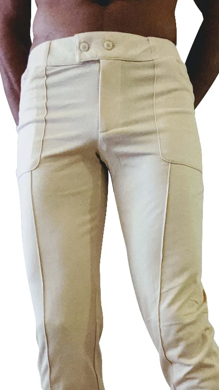 Men's trendy twill joggers-Tactical Urban at Home Dress Pant Yoga Pant (Sand Beige)