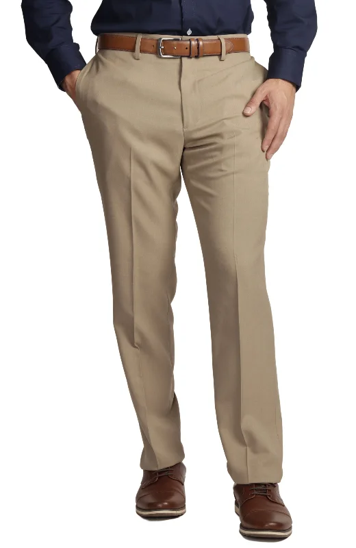 Men's tailored cargo pants-Timeless Solid Dress Pants