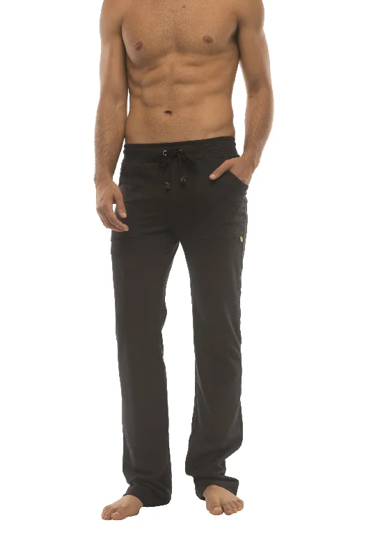 Men's formal pleated pants-Ultra Flex Yoga Track & Yoga Sweat Pant (BLACK w/Black & Black)