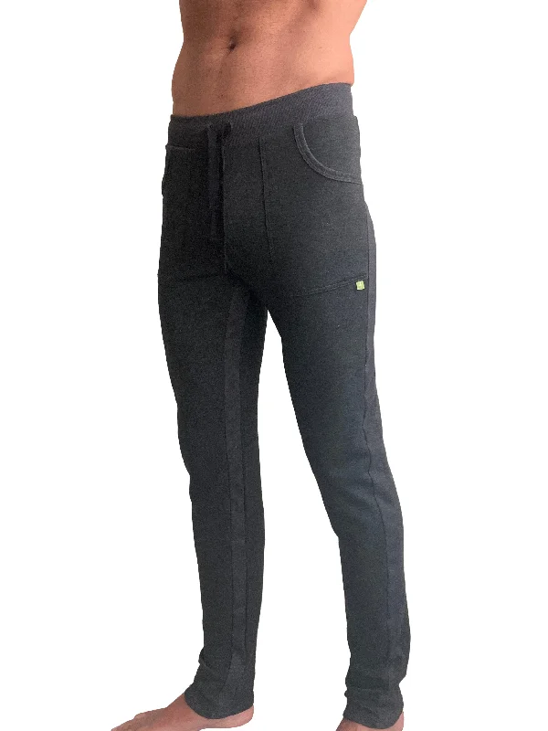 Men's dark linen pants-**Winter Collection** Mid-Weight LUXURY-Fleece Track & Lounge Sweat Pant (Charcoal)