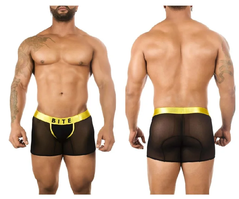 men's slim-fit underwear for tight jeans-BiteWear BW2023103 Luminous Lime Trunks Color Yellow