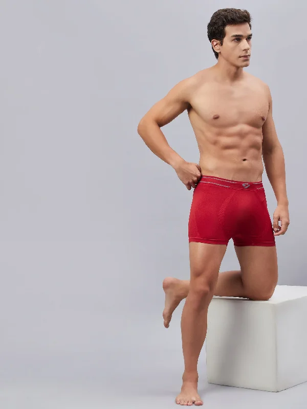 men's anti-odor underwear sale-C9 Airwear Seamless Trunk For Men - Red