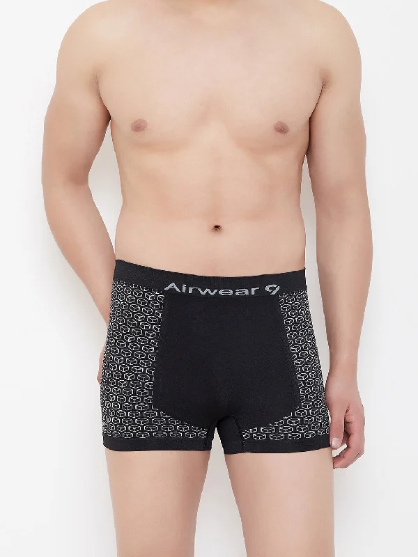 men's performance boxer briefs-C9 Airwear Seamless Trunk/Boxer For Men - Black