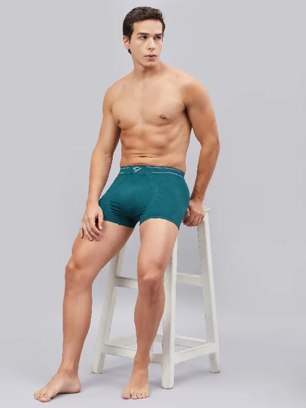 men's modal underwear delivery-C9 Airwear Seamless Trunk For Men - Teal green