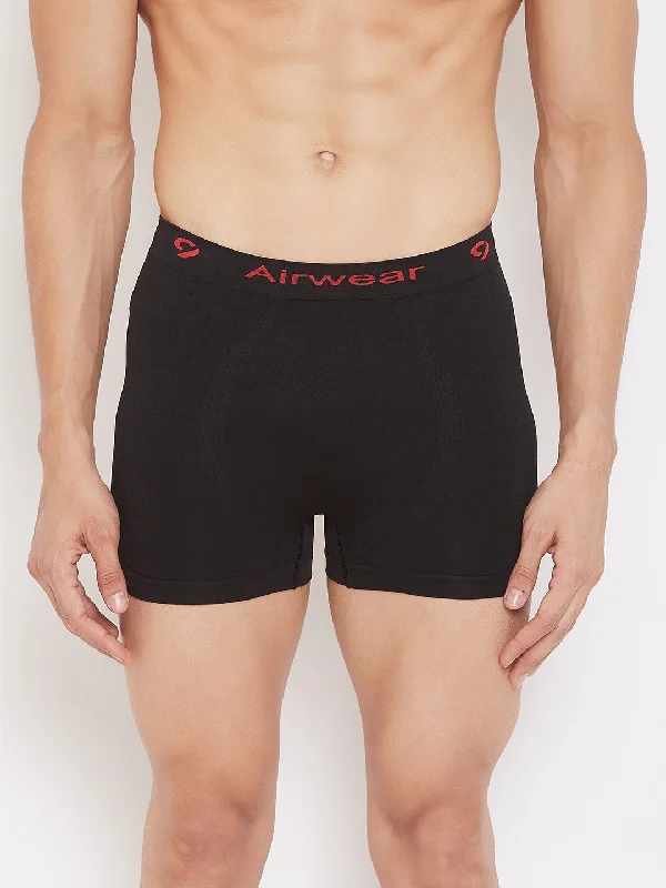 men's breathable underwear-C9 Airwear Solid Trunk/Boxer For Men - Black