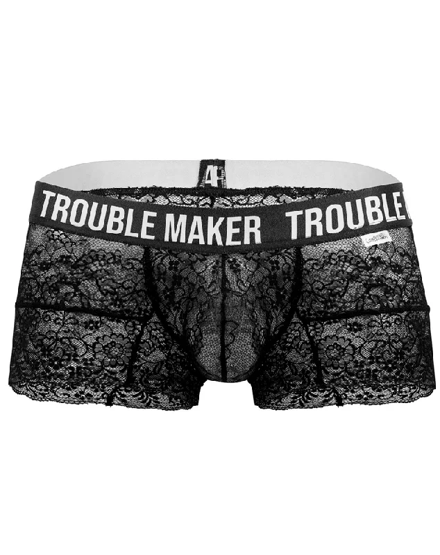 men's moisture-wicking underwear delivery-Candyman 99616 Trouble Maker Lace Trunks