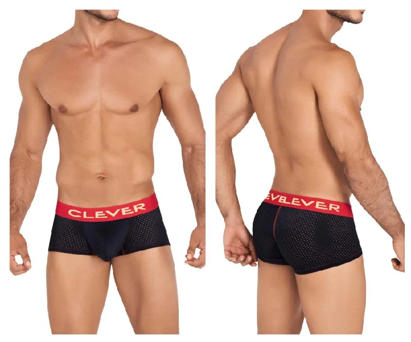 men's fitted briefs-Clever 0420 Requirement Trunks Color Black