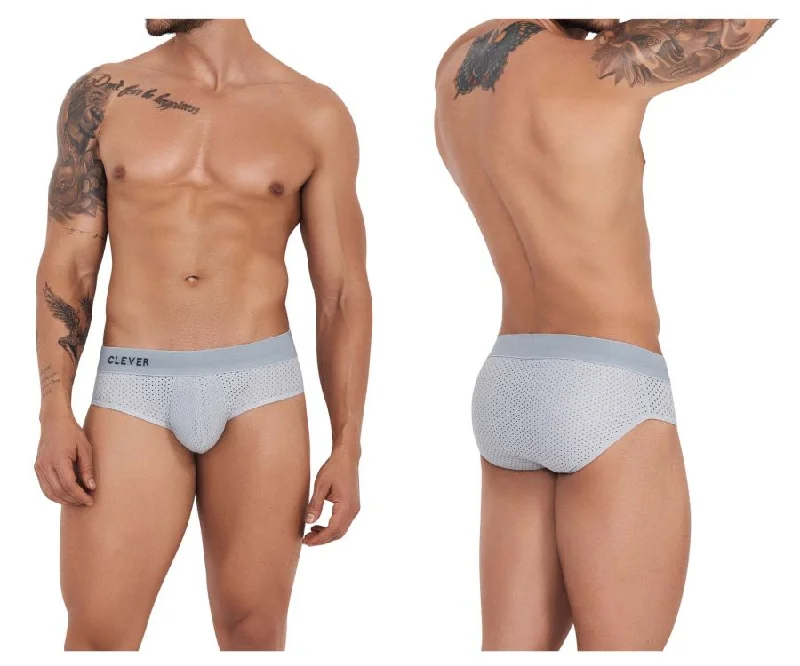 men's lightweight boxer shorts-Clever 1208 Euphoria Briefs Color Gray