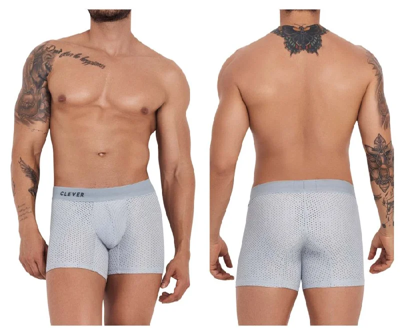 men's bamboo boxer briefs-Clever 1260 Euphoria Boxer Briefs Color Gray