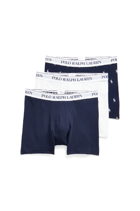 men's breathable trunks for air flow-Polo Ralph Lauren Men's 3 Pack Boxer Brief