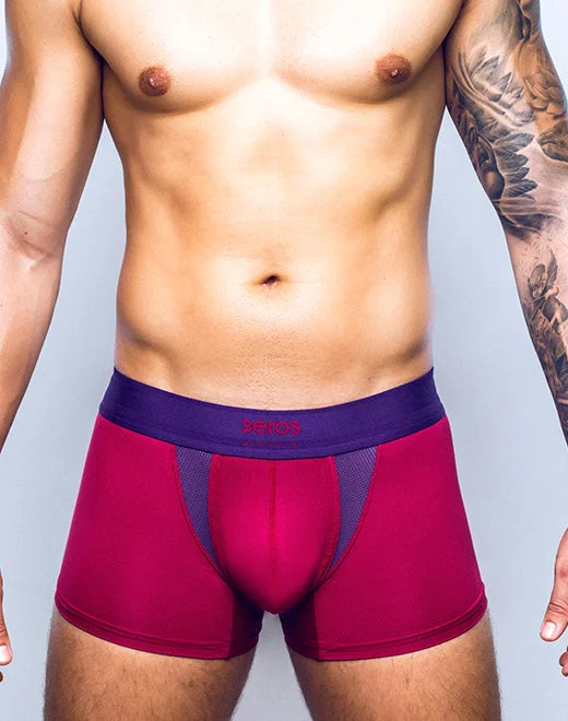 men's soft trunks pack-AKTIV Cronus Trunk Underwear - Beet Red