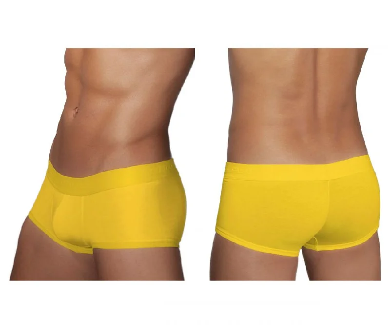 men's cotton underwear for summer-Doreanse 1760-YLW Low-rise Trunk Color Yellow