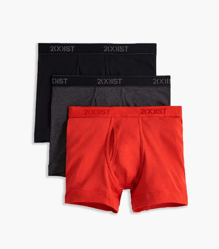 men's casual underwear monthly-Essential Cotton Boxer Brief 3-Pack