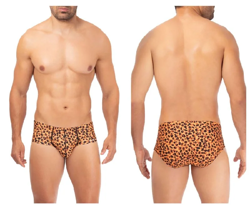 men's bamboo underwear monthly-HAWAI 42319 Microfiber Briefs Color Animal Print