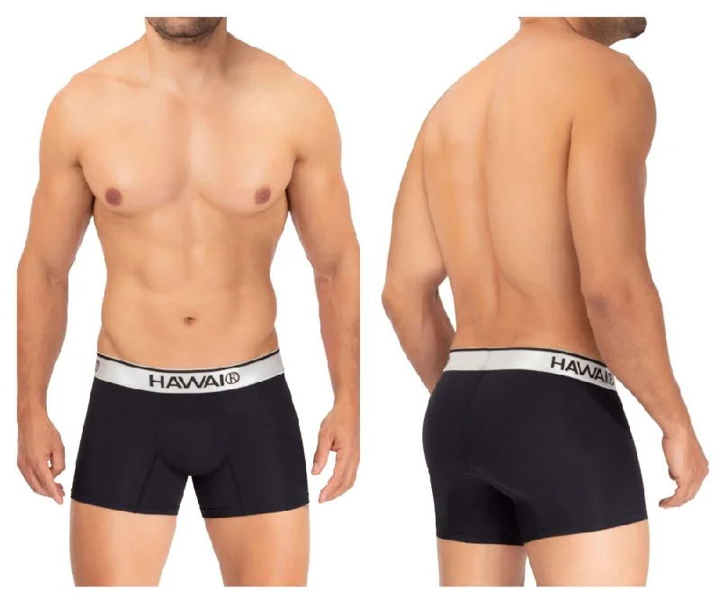 men's anti-chafing underwear service-HAWAI 42326 Microfiber Boxer Briefs Color Black