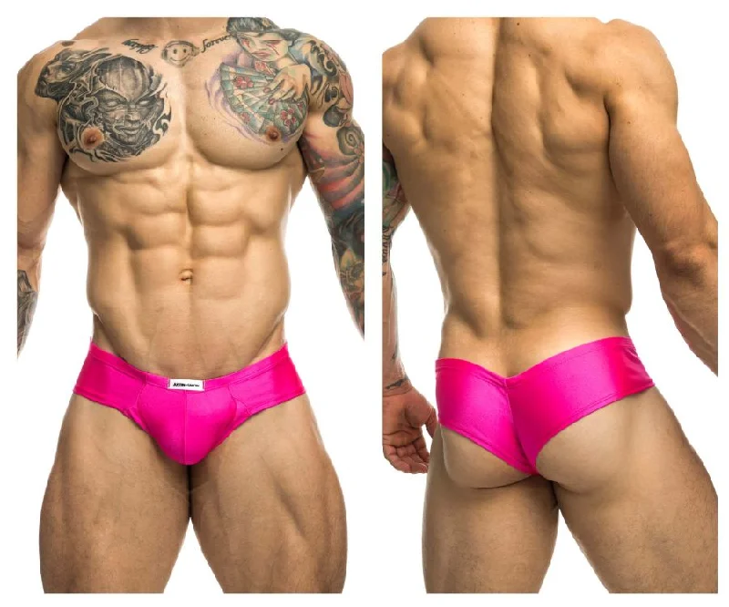 men's casual underwear multipack-JUSTIN+SIMON XSJ22 Cheek Briefs Color Pink