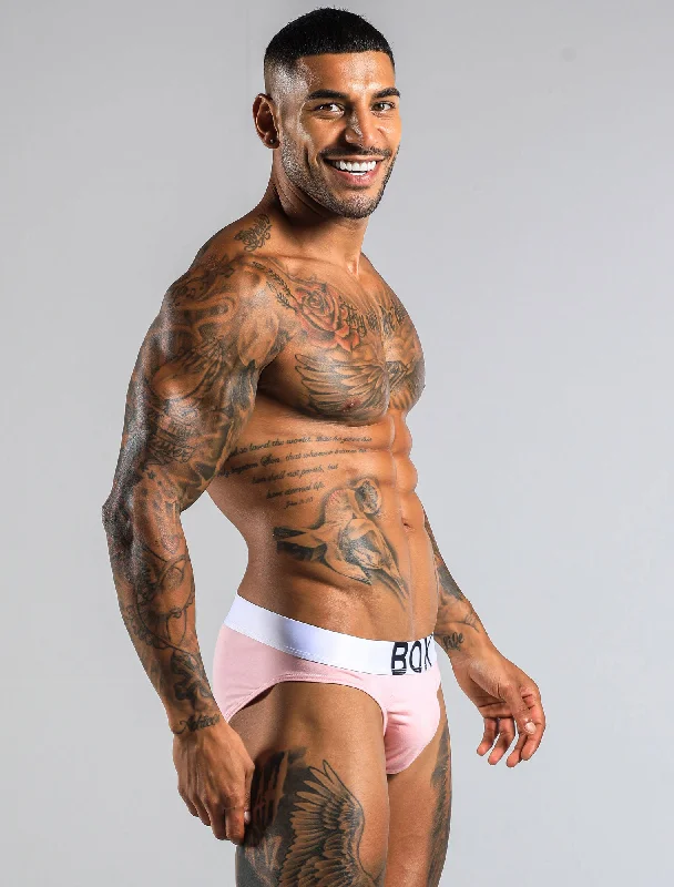 men's everyday trunks-Mens Pink Briefs