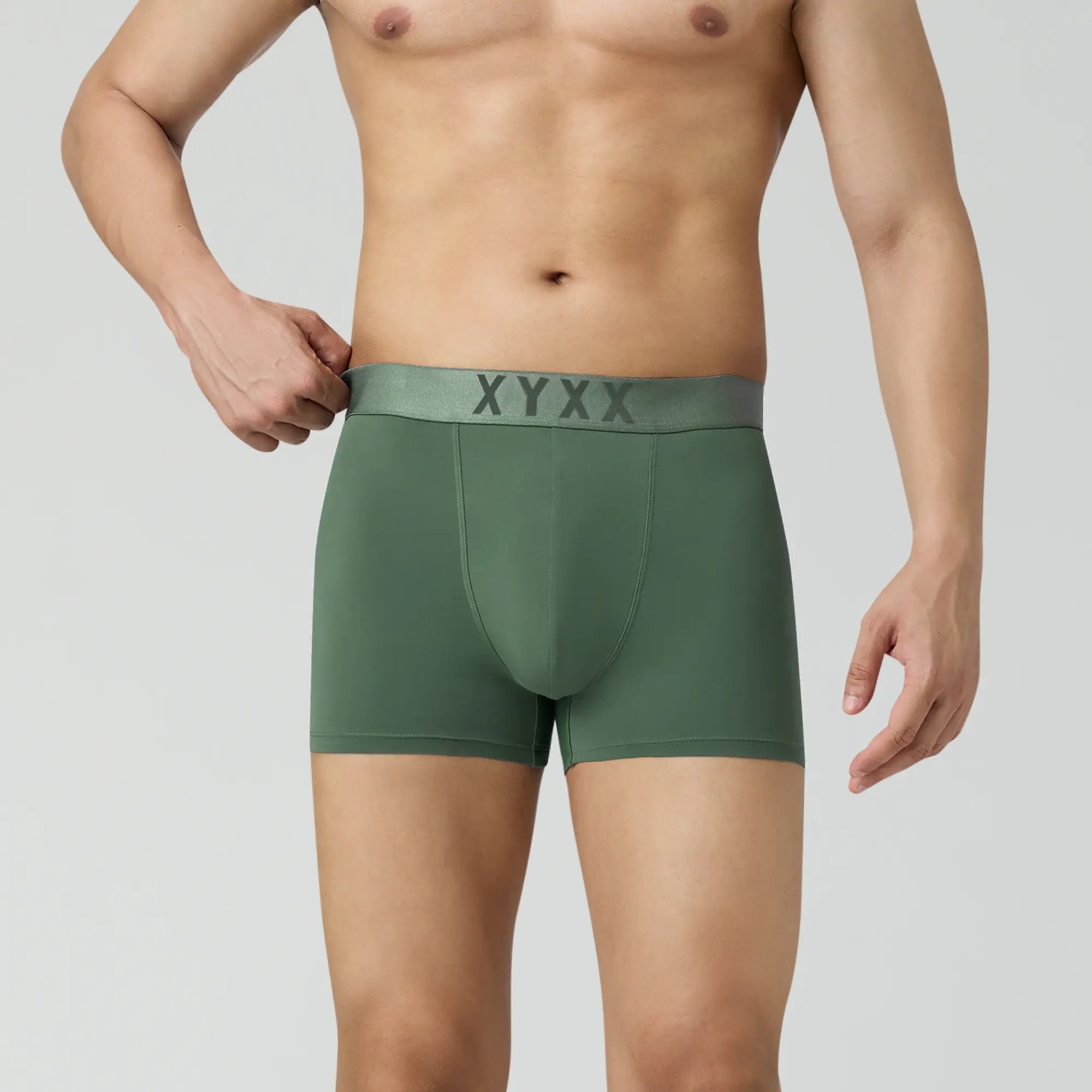 men's soft underwear sale-Rev Tactel Trunks Olive Green