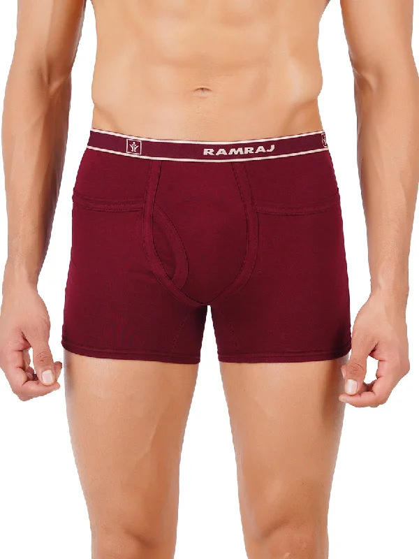 men's bamboo underwear sale-Men Soft Combed Fine Jersy Solid Pocket Trunks Target (2PCs Pack)