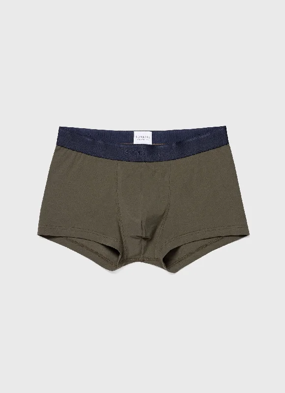 men's affordable underwear for budget-Men's Stretch Cotton Trunks in Khaki