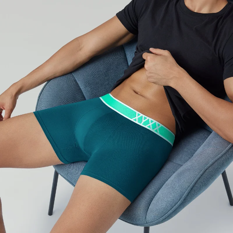 men's supportive underwear-Volt Modal Pop Trunks Emerald Green