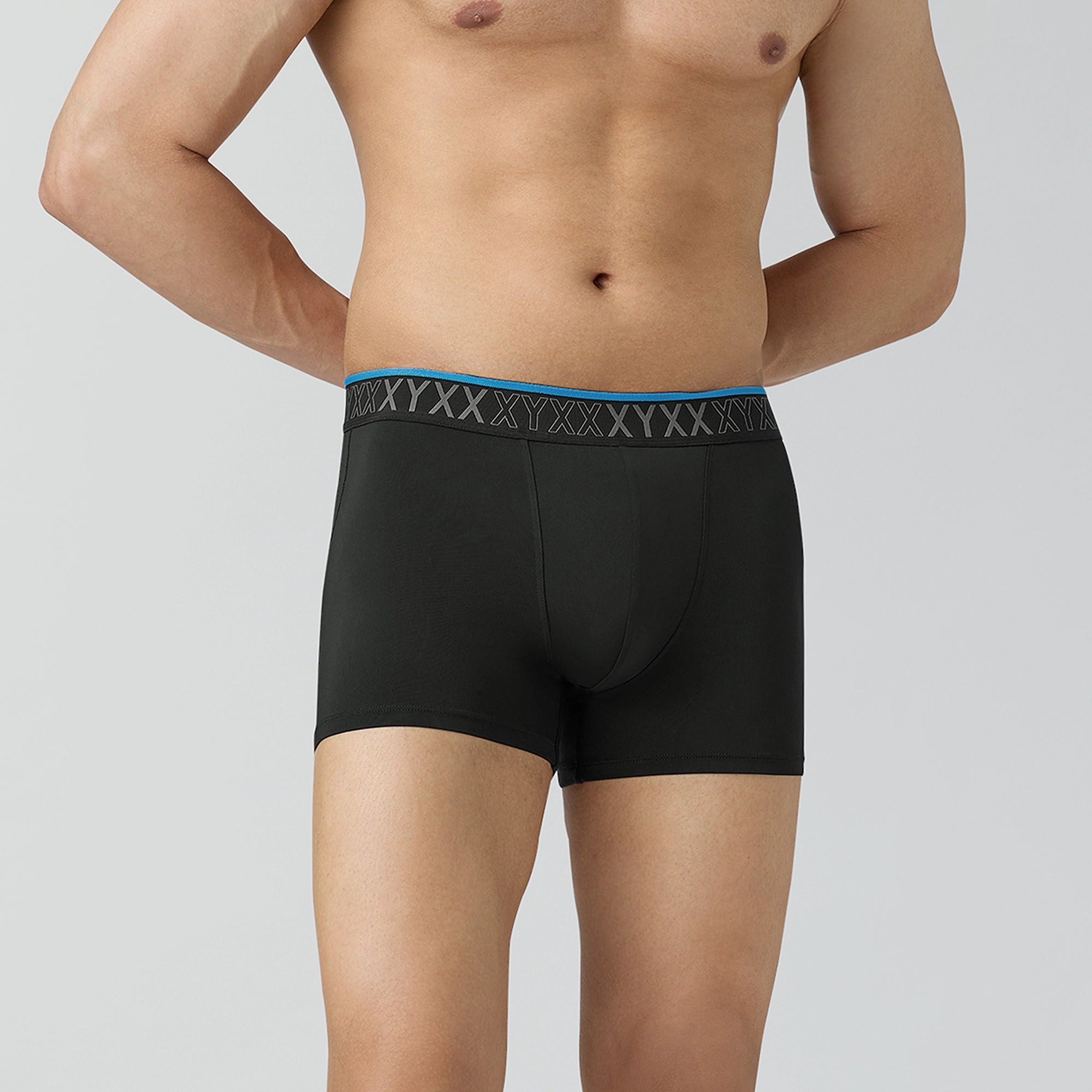 men's casual underwear-Zest Tactel Trunks Pitch Black