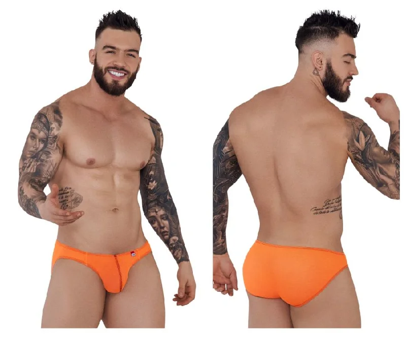 men's supportive underwear-Pikante PIK 1277 Sonar Briefs Color Orange