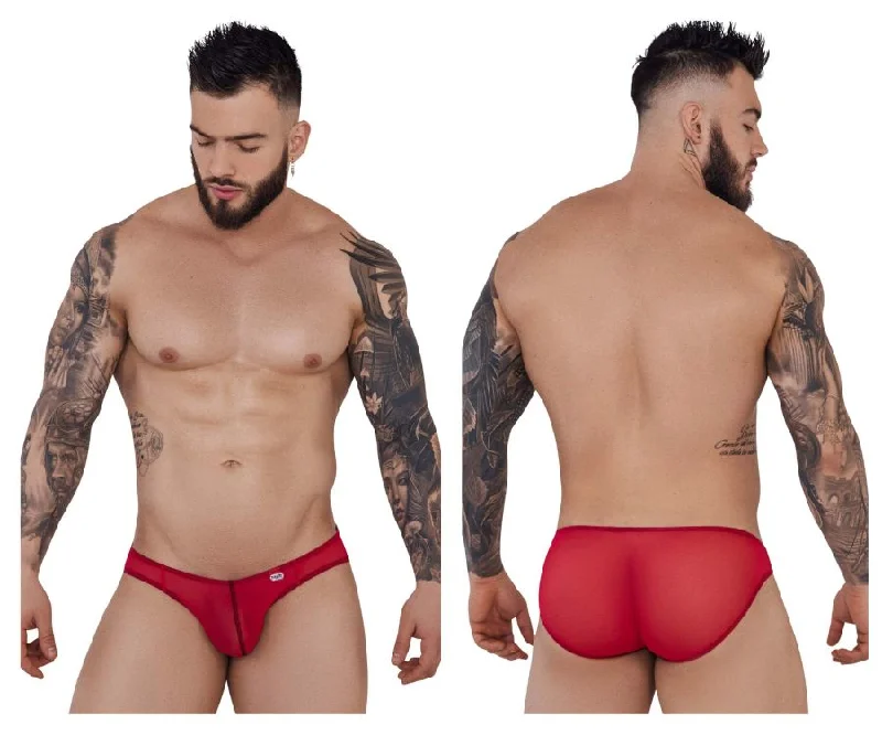 men's tagless underwear-Pikante PIK 1277 Sonar Briefs Color Red