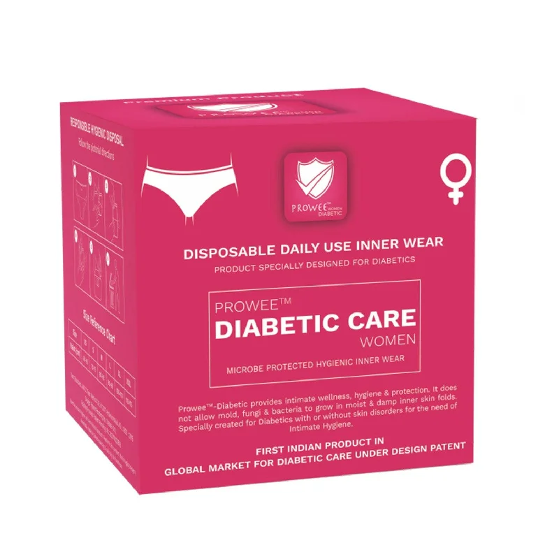 men's silk underwear for luxury feel-For Women with Diabetes Mellitus Disposable Panties Unlike Adult Diapers with Anti Microbial Properties for day to day use. Prevents Infections, Moisture wicking, Discharge staining and soap Allergy. PROWEE-Diabetic Care (Women)