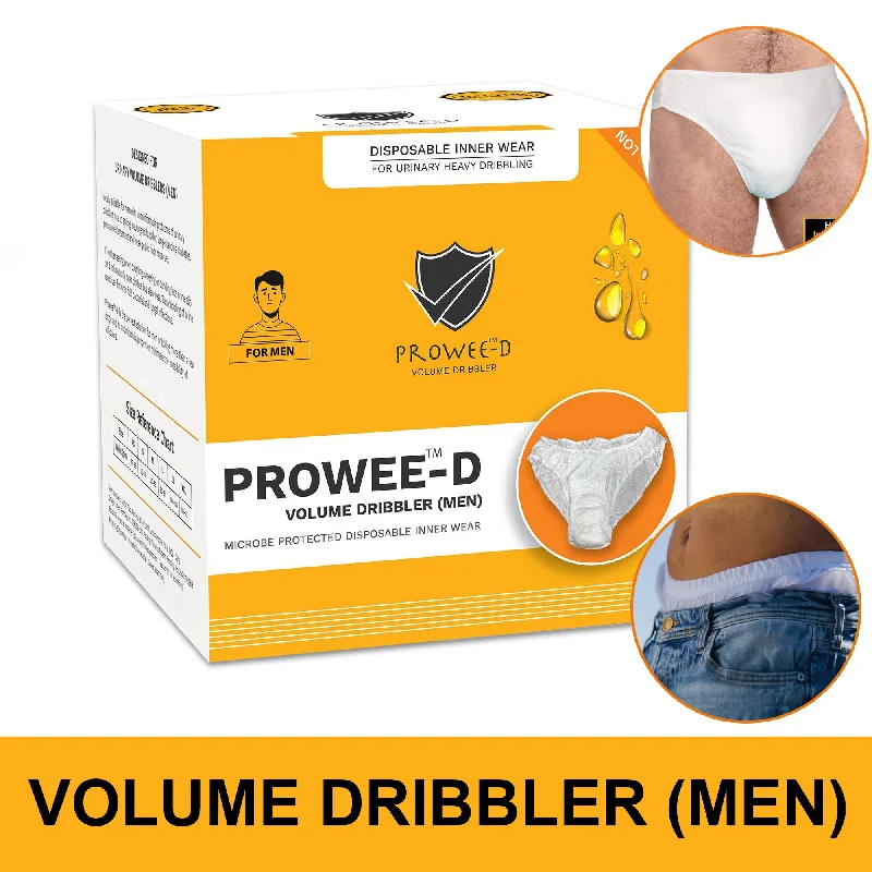 men's lightweight underwear for hot weather-Better Than Adult Diaper,Disposable Customised Men briefs for Urinary Incontinence/Leak (Large Volume), Microbe protected. Prowee-D ( Volume Dribbler Men)