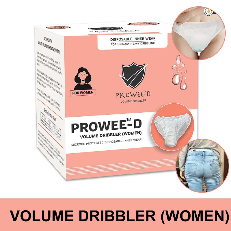 men's tagless underwear for irritation-free-Better Than Adult Diaper,Disposable Customised Women Panties for Urinary Incontinence/Leak (Large Volume), Microbe protected. Prowee-D ( Volume Dribbler Women)